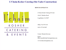 Tablet Screenshot of koshercateringlchaim.com